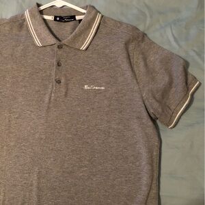 Ben Sherman polo Grey with White tipping M